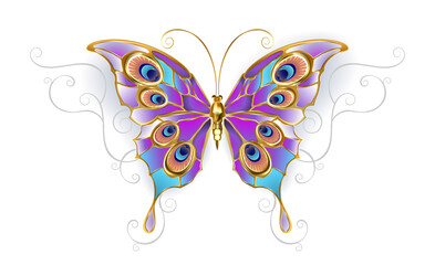 Obraz na płótnie Canvas Jewelry Butterfly Peacock