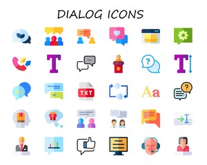 dialog icon set