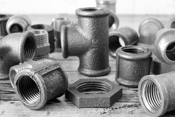 Plumbing fittings for water pipe installation