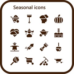 Modern Simple Set of seasonal Vector filled Icons