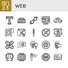 Set of web icons
