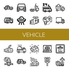 Set of vehicle icons