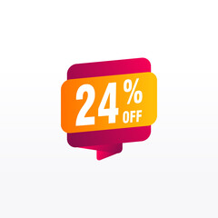 24 discount, Sales Vector badges for Labels, , Stickers, Banners, Tags, Web Stickers, New offer. Discount origami sign banner