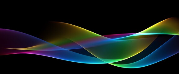 Abstract rainbow light wave futuristic background
