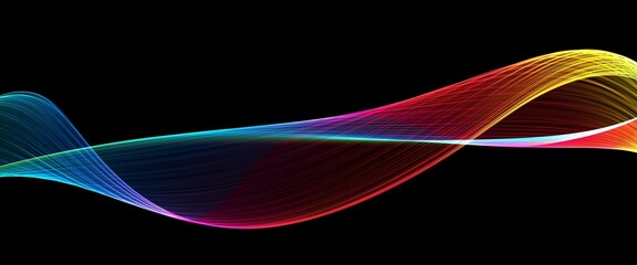 Abstract rainbow light wave futuristic background
