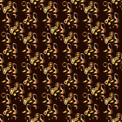 Seamless pattern, illustration in arabic style, abstract background for your design.