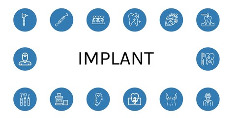 Set of implant icons