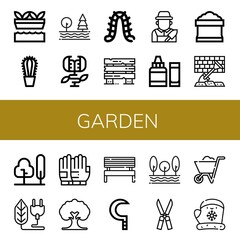 Set of garden icons