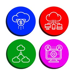 computing simple icons set