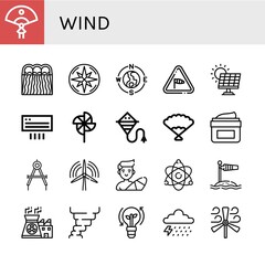 wind icon set
