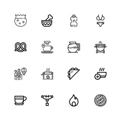Editable 16 hot icons for web and mobile