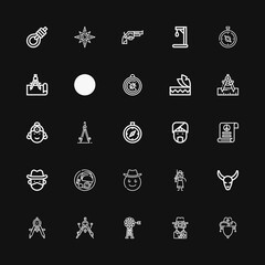 Editable 25 west icons for web and mobile
