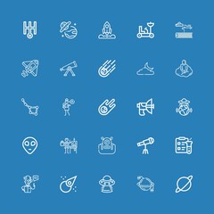 Editable 25 astronomy icons for web and mobile