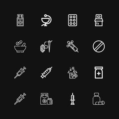 Editable 16 dose icons for web and mobile