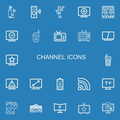 Editable 22 channel icons for web and mobile
