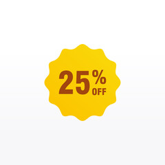 25 discount, Sales Vector badges for Labels, , Stickers, Banners, Tags, Web Stickers, New offer. Discount origami sign banner