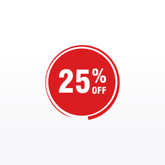 25 discount, Sales Vector badges for Labels, , Stickers, Banners, Tags, Web Stickers, New offer. Discount origami sign banner