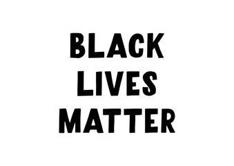 Black lives matter lettering