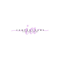 I A IA Initial handwriting and signature logo design with circle. Beautiful design handwritten logo for fashion, team, wedding, luxury logo.
