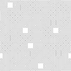 Orthogonal lines pattern, seamless maze - repeatable 
