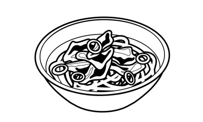 器に盛り付けられた温かい肉うどん