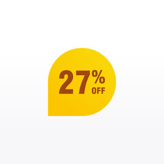 27 discount, Sales Vector badges for Labels, , Stickers, Banners, Tags, Web Stickers, New offer. Discount origami sign banner