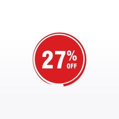 27 discount, Sales Vector badges for Labels, , Stickers, Banners, Tags, Web Stickers, New offer. Discount origami sign banner