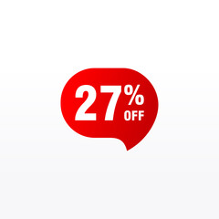 27 discount, Sales Vector badges for Labels, , Stickers, Banners, Tags, Web Stickers, New offer. Discount origami sign banner