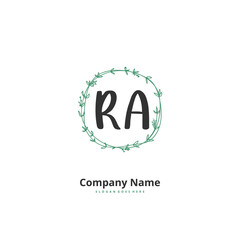 R A RA Initial handwriting and signature logo design with circle. Beautiful design handwritten logo for fashion, team, wedding, luxury logo.