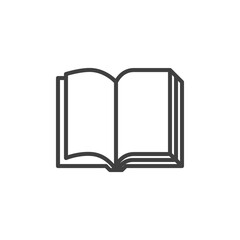 Blank book pages line icon. linear style sign for mobile concept and web design. Book open pages outline vector icon. Symbol, logo illustration. Vector graphics