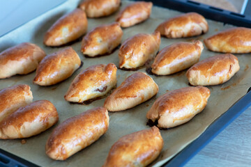 freshly baked meat buns