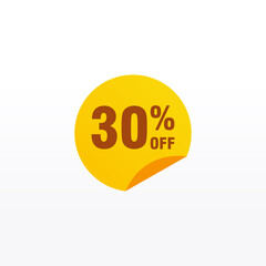 30 discount, Sales Vector badges for Labels, , Stickers, Banners, Tags, Web Stickers, New offer. Discount origami sign banner