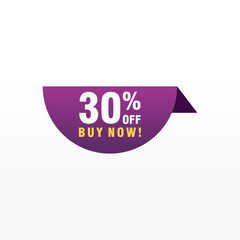 30 discount, Sales Vector badges for Labels, , Stickers, Banners, Tags, Web Stickers, New offer. Discount origami sign banner