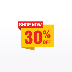 30 discount, Sales Vector badges for Labels, , Stickers, Banners, Tags, Web Stickers, New offer. Discount origami sign banner