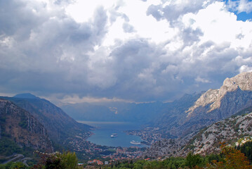 Naklejka premium The beautiful scenery around Kotor in Montenegro