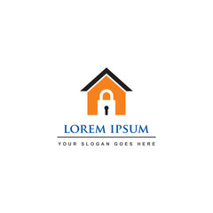 lock home logo , home protection logo