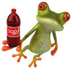 Fun frog - 3D Illustration