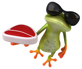 Fun frog - 3D Illustration