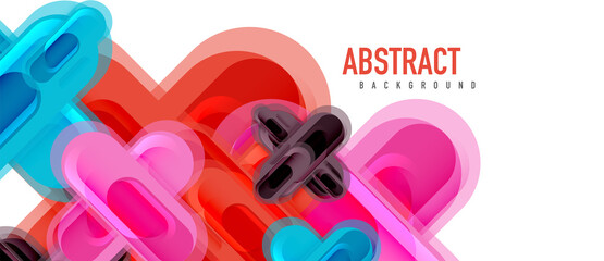 Fototapeta premium Modern vector glass cross shape abstract technology background for cover, placard, poster, banner or flyer