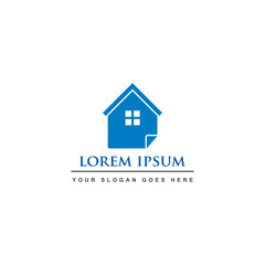 Fototapeta premium paper home logo , home letter logo