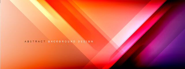 Motion concept neon shiny lines on liquid color gradients abstract backgrounds. Dynamic shadows and lights templates for text