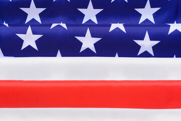 USA flag as background, closeup