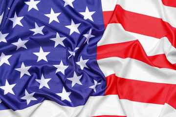USA flag as background, closeup