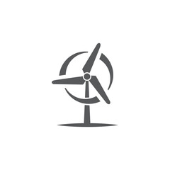 Naklejka na ściany i meble Wind turbine icon on white background