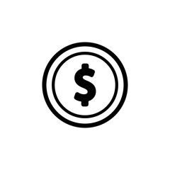 money icon, coin money icon logo illustration design