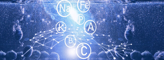 Water drops on ripe sweet blueberry. Fresh blueberries background with copy space for your text. Vegan and vegetarian concept.