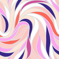 Colorful seamless striped pattern. Wavy stylish abstract background.