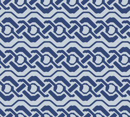 Japanese Link Chain Vector Seamless Pattern