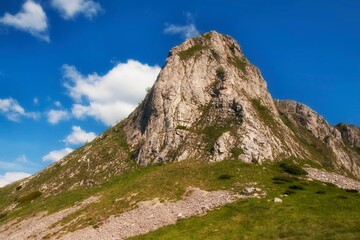 mountain landscape with blue sky