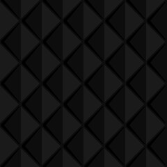 Seamless 3d pattern of soft texture. Dark monochrome background.
